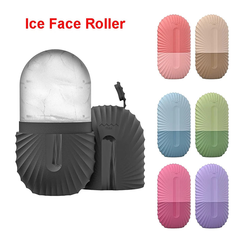 Revitalize Your Skin with the Ice Face Roller & Silicone Ice Mold - Reduce Puffiness & Shrink Pores!