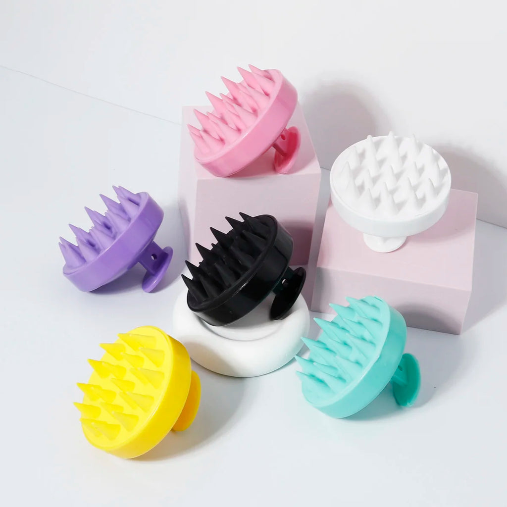 1 Pcs Silicone Soft Shampoo Brush Scalp Massage Comb Thoroughly Clean Scalp Body Massage Brush Hair Salon Hair Brush